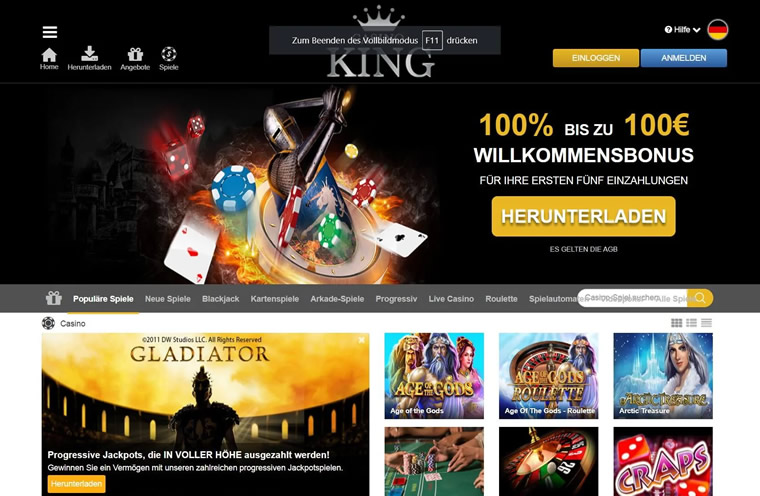 Aufbau und Struktur der Casino-Webseite